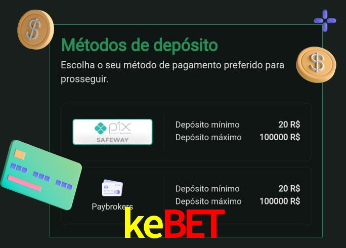 O cassino kebet oferece uma grande variedade de métodos de pagamento